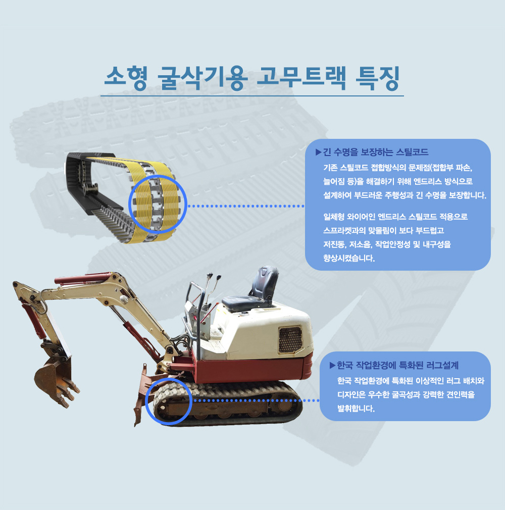 동은굴삭기 자코07-1 고무트랙